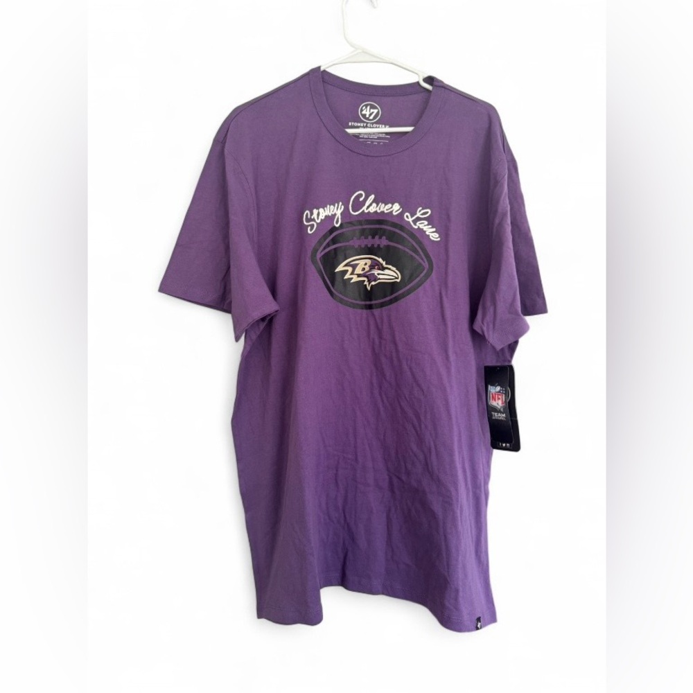 NWT 47 Brand x Stoney Clover Lane Baltimore Ravens NFL T-Shirt XXL $50 MSRP